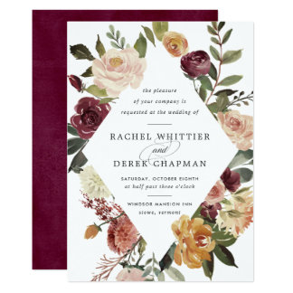 Rustic Bloom Wedding Invitation