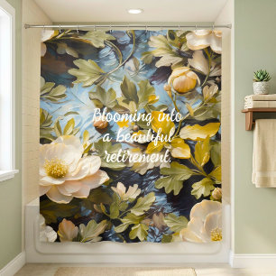 Rustic Blooms Custom Retirement Gifts for Her Shower Curtain