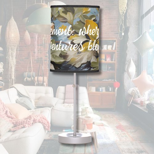 Rustic Blooms Custom Retirement Gifts for Her Table Lamp