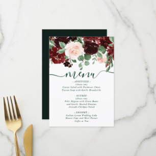 Rustic Blooms   Terracotta and Marsala Red Garland Menu