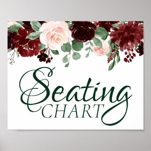 Rustic Blooms  Terracotta and Marsala Seat Chart