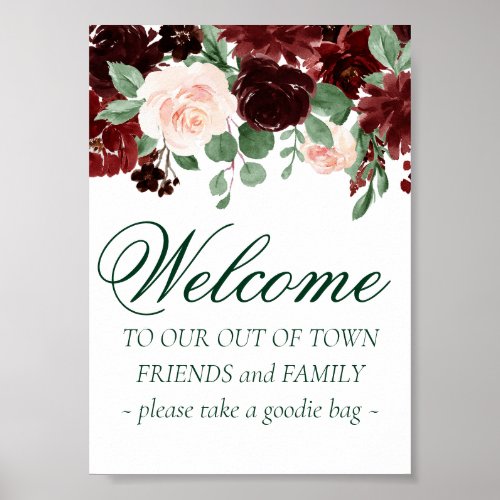Rustic Blooms  Terracotta Out of Town Guest Poster