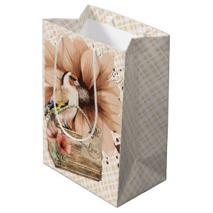 Rustic Blossom Bird Nook Medium Gift Bag