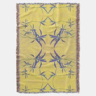 Rustic Blue and Yellow Throw