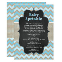 Rustic Blue Baby Sprinkle Invite / boy baby shower