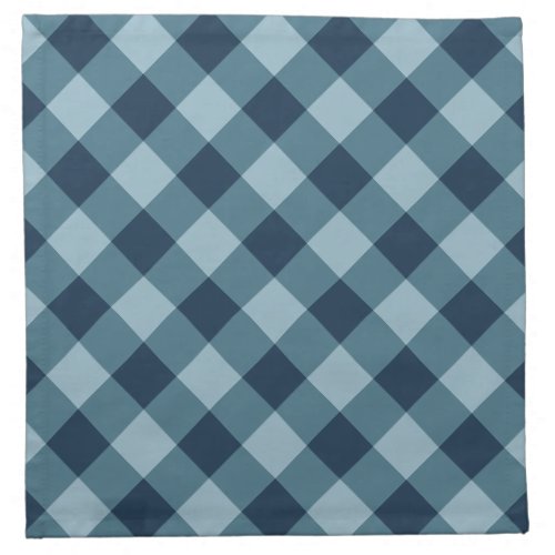 Rustic Blue Buffalo Plaid  Holiday Napkin