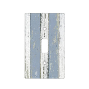 Rustic Blue Driftwood Light Switch Cover