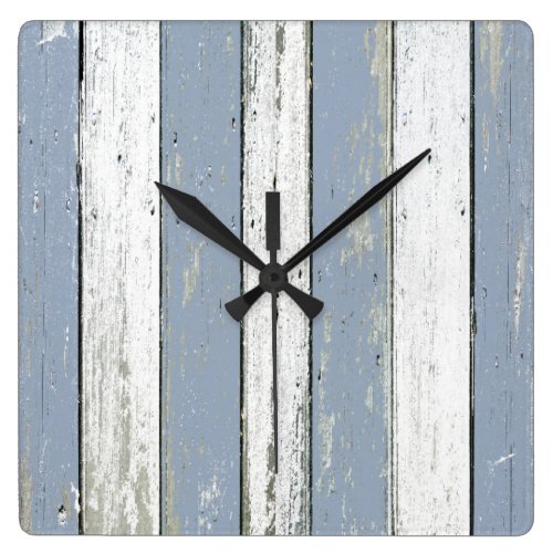 Rustic Blue Driftwood Wall Clocks