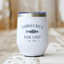 Rustic Blue Fishing Cabin Personalized Thermal Wine Tumbler