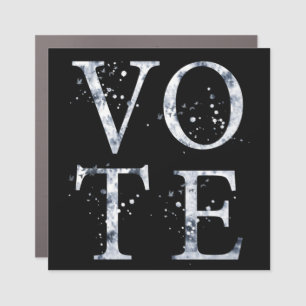 Rustic Blue Go Vote Car Magnet