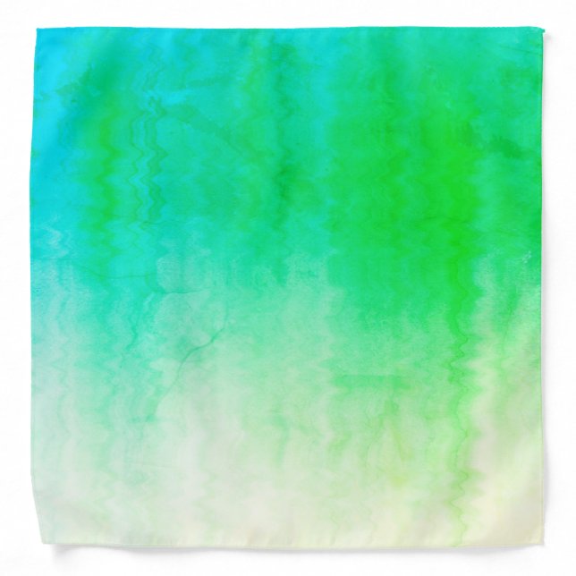 Rustic Blue Green White Bandana (Front)