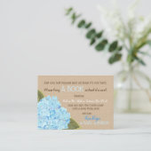 Rustic Blue Hydrangeas Read A Book Card (Standing Front)