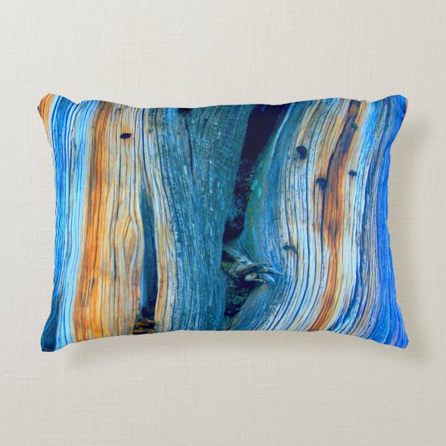 rustic blue juniper wood Thunder_Cove Accent Pillow (Front)