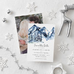 Rustic Blue Mountain Watercolor Save the Date<br><div class="desc">Rustic Blue Mountain Watercolor Save the Date - Our invitation features a gorgeous,  watercolor mountain landscape adorned with pine trees. Save the Date is part of a collection.</div>