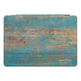 Rustic Blue Peeling Paint Wood Texture iPad Pro Cover