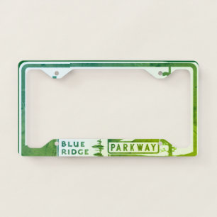 Rustic Blue Ridge Parkway shield - green License Plate Frame