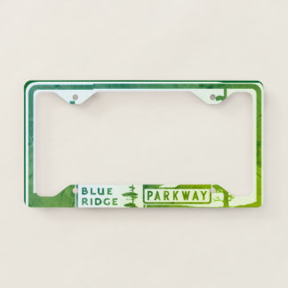 Rustic Blue Ridge Parkway shield - green License Plate Frame