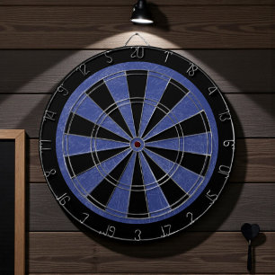 Rustic Blue Scratched Texture Dart Board