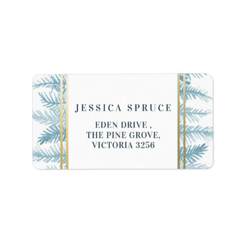 Rustic blue spruce pine leaves reply labels
