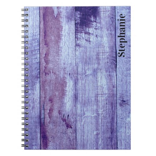Rustic Blue Stained Barn Wood _ Personalized Notebook