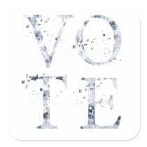 Rustic Blue Vote Square Sticker