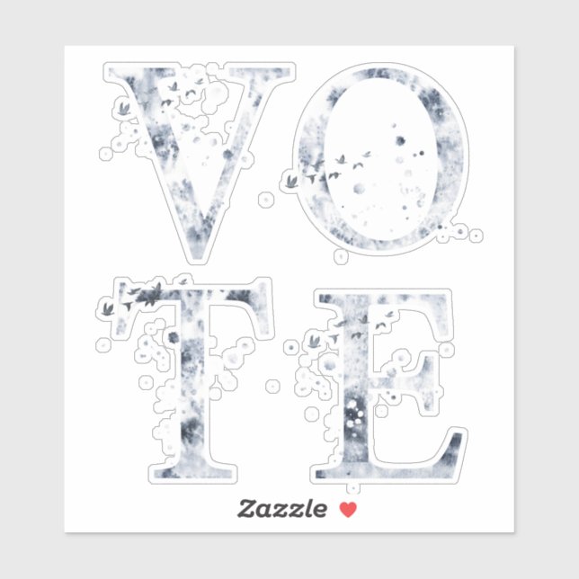 Rustic Blue Vote Sticker (Sheet)
