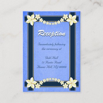 Rustic Blue Wedding Reception Enclosure Cards by sunnymars at Zazzle