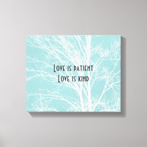 Rustic Blue White Tree Branches Canvas Print