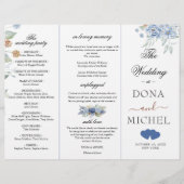 Rustic Blue Winter Floral Wedding (Front)