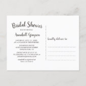 Rustic Blue Wood Fireflies Bridal Shower Invitation Postcard (Back)