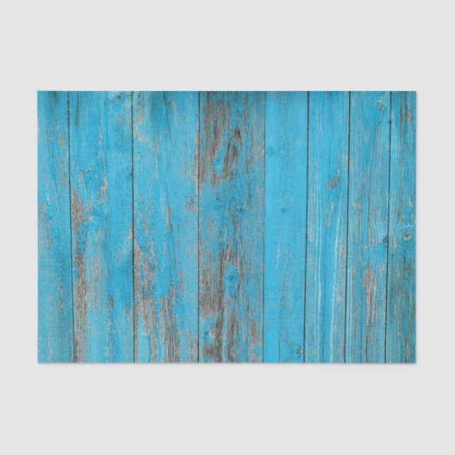 rustic blue wood tissue paper (Front)