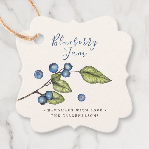 Rustic Blueberry Jam Favor Tags