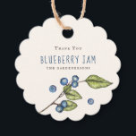 Rustic Blueberry Jam Favor Tags<br><div class="desc">Rustic and elegant blueberry jam,  jelly and more tags! Back is customizable!</div>