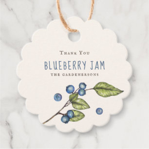 Rustic Blueberry Jam Favor Tags