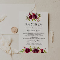 Rustic Blush Burgundy We Still Do Vow Renewal