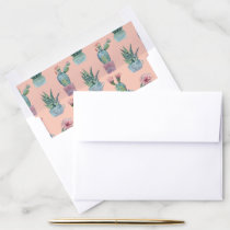Rustic Blush Cacti Botanical Nature Desert Wedding Envelope Liner