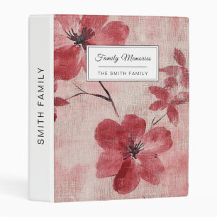 Rustic Blush Floral Linen Pattern (5) Mini Binder
