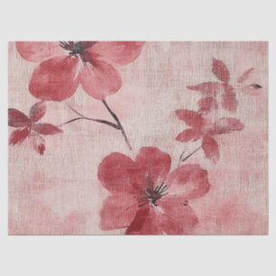 Rustic Blush Floral Linen Pattern (5) Tissue Paper