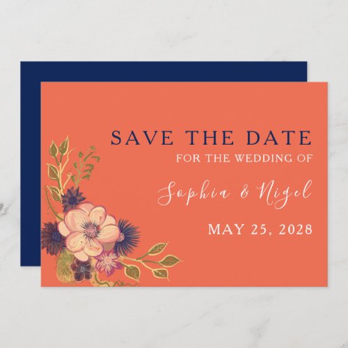 Rustic Blush Floral Wedding Save The Date