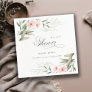 Rustic Blush Greenery Floral Bunch Baby Shower Napkins