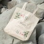Rustic Blush Greenery Floral Bunch Baby Shower Tote Bag