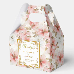 Rustic blush ivory watercolor wedding favor box