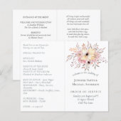 Rustic Blush Pink Floral Sage Wedding (Front/Back)