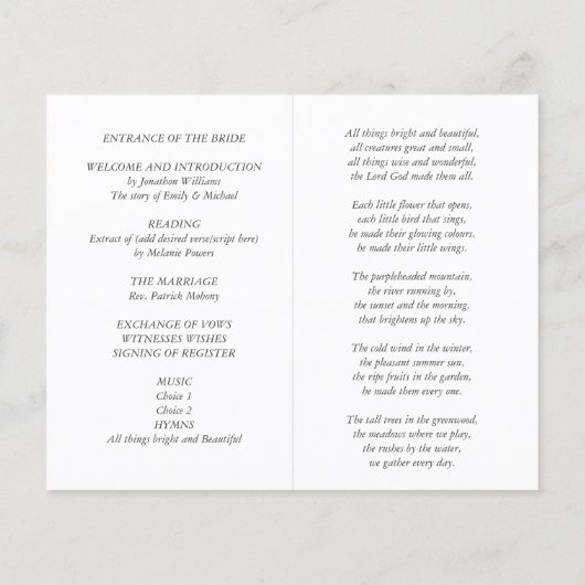 Rustic Blush Pink Floral Sage Wedding (Back)