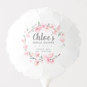 Rustic Blush Pink Floral Wreath Balloon