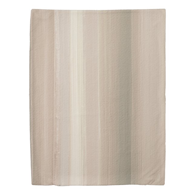 Rustic Blush Pink Gray Mauve Abstract Stripe Duvet Cover (Front)