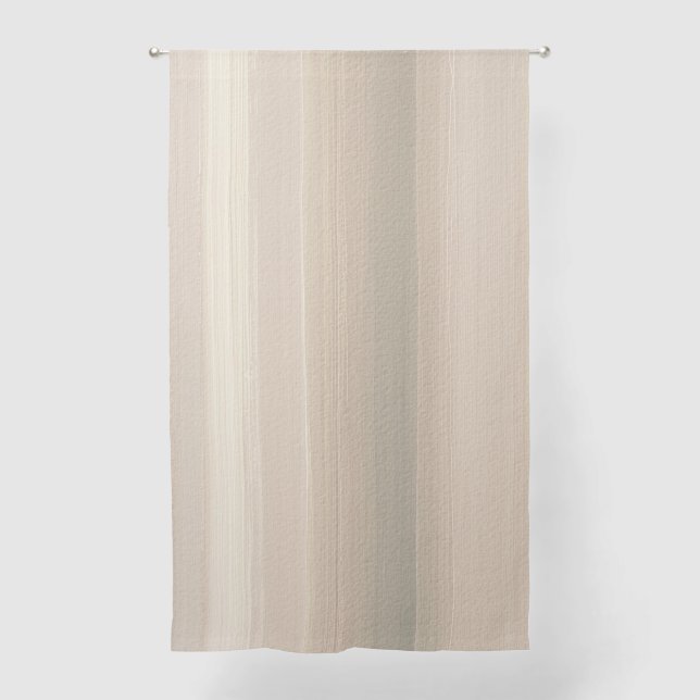 Rustic Blush Pink Gray Mauve Abstract Stripe Sheer Curtains (Front)