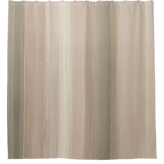 Rustic Blush Pink Gray Mauve Abstract Stripe Shower Curtain (Front)