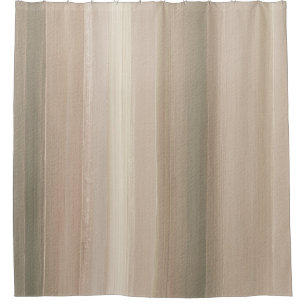 Rustic Blush Pink Gray Mauve Abstract Striped Shower Curtain
