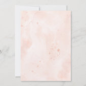 Rustic Blush Pink & White Floral Quinceanera Party Invitation (Back)